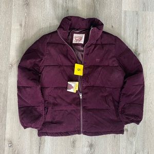 Levi’s corduroy puffer jacket, women’s small